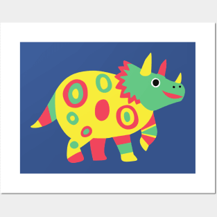 Triceratops Cartoon Posters and Art